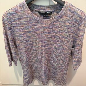Veronica Beard Pastel Knit Short Sleeve Top